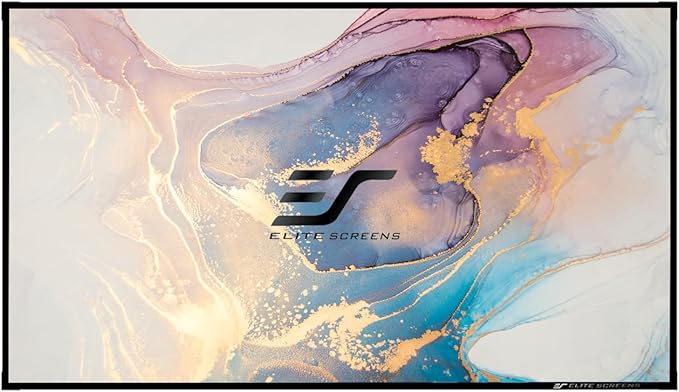 Elite Screens Aeon CineGrey 3D, 135" Fixed Frame CLR/ALR Projector Screen 16:9, Standard Throw Projection, Edge Free Ceiling & Ambient Light Rejecting, Wall-Mounted, for Movie Home Theater, AR135DHD3