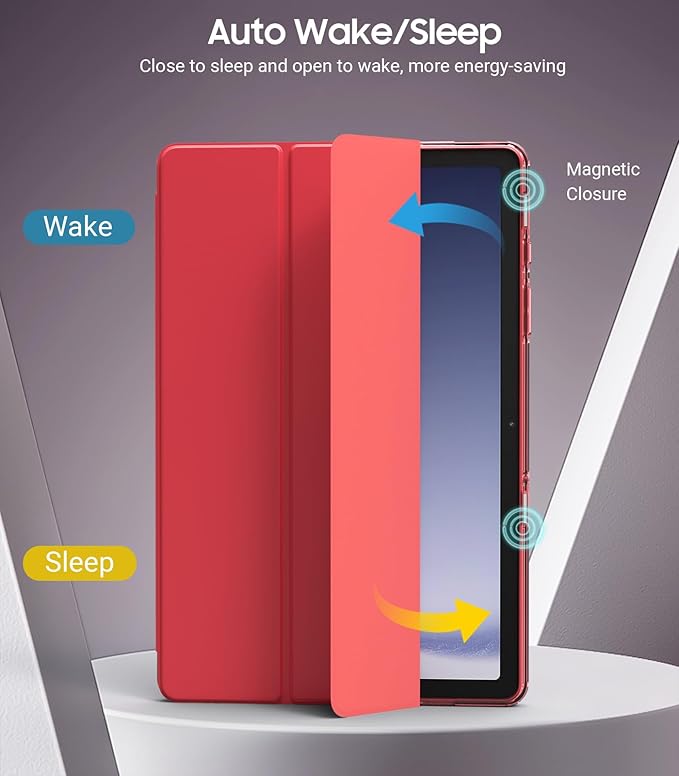 TiMOVO Case for Samsung Galaxy Tab A9+/A9 Plus 11" 2023, Slim Soft TPU Translucent Frosted Back Protective Cover for Galaxy Tab A9+ Tablet SM-X210/X216/X218, Auto Wake/Sleep, Wine Red