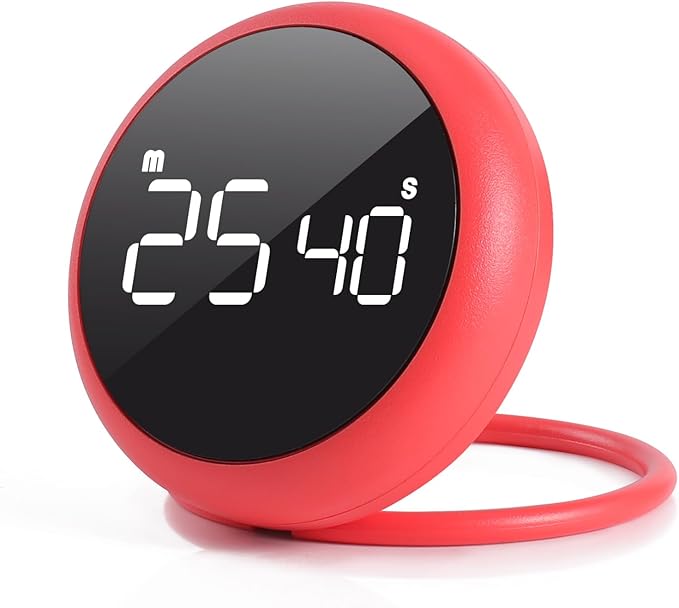 Rose Quick Que Kitchen Timers, Visual timers Large LED Display Magnetic Countdown Countup Timer for Classroom Cooking Fitness Baking Studying Teaching, Easy for Kids and Seniors (Rose)