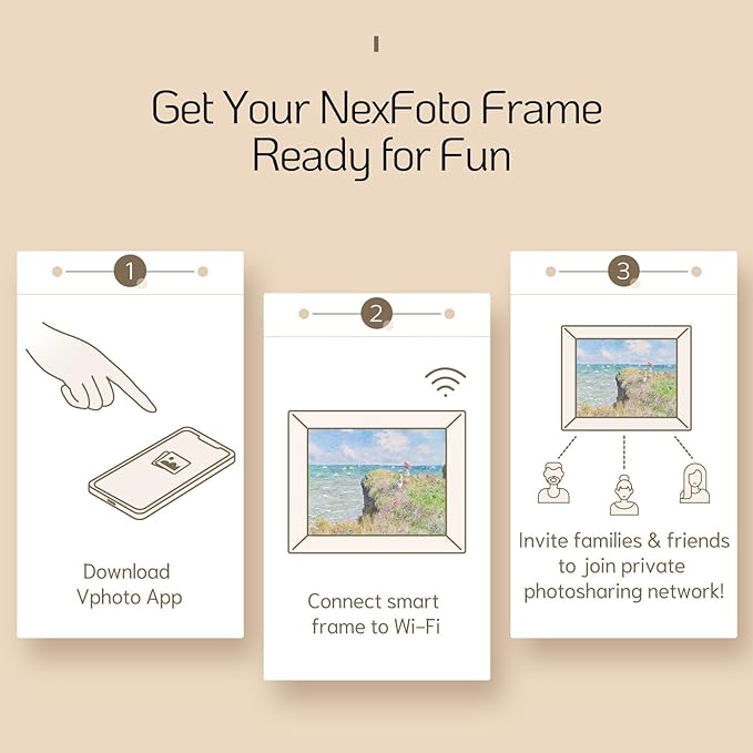 NexFoto 32 Inch Digital Picture Frame 64GB, Extra Large Digital Photo Frame 1920x1080 IPS FHD, Remote Control, Easy to Share Photos/Videos via App/USB/Email, Gifts for Mom Christmas, Black