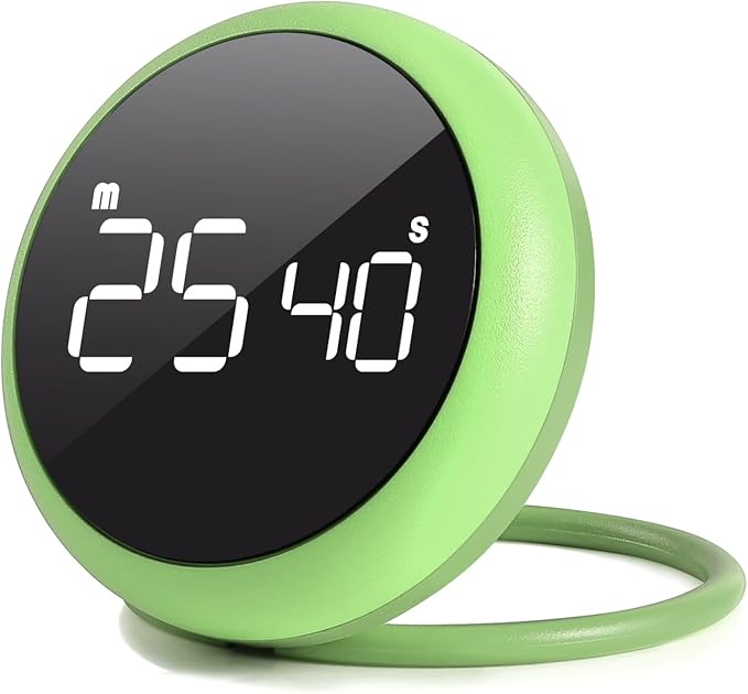Emerald Quick Que Kitchen Timers, Visual timers Large LED Display Magnetic Countdown Countup Timer for Classroom Cooking Fitness Baking Studying Teaching, Easy for Kids and Seniors (Emerald)