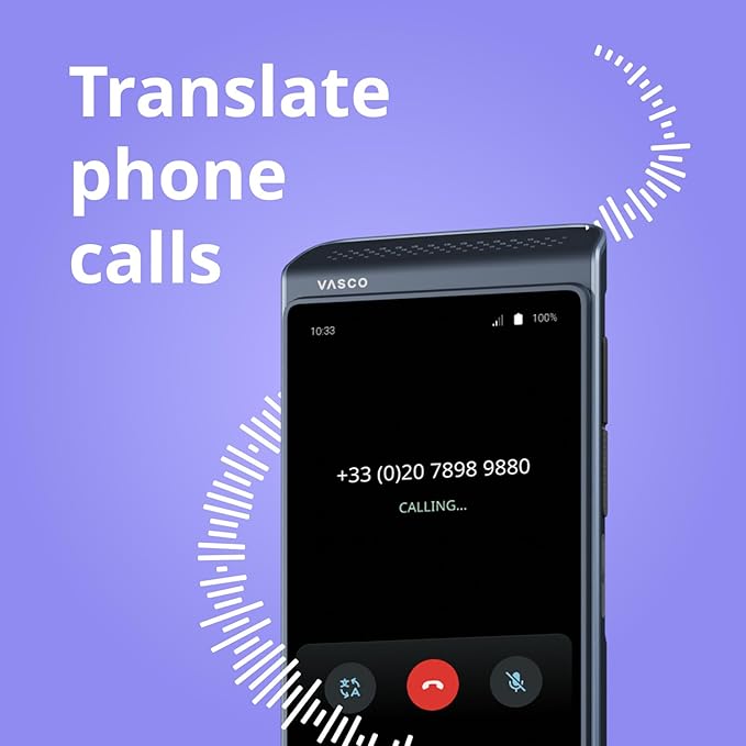 Vasco Translator Q1 | AI Voice Cloning Language Translator Device | 113 Languages | Free Lifetime Internet in Nearly 200 Countries | Mystic Plum