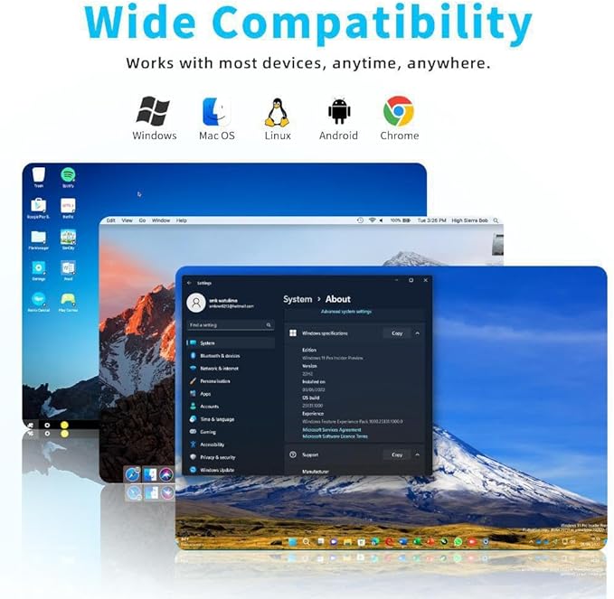 Laptop Screen Extender 14" - FHD 1080P IPS Laptop Monitor Extender Dual Screen, Portable Monitor for Laptops 13-17" with USB-C/HDMI Port, Built-in Speakers, Plug n Play for Mac, Win, Android