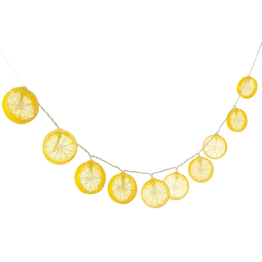 Fun Express Yellow Lemon Slices String Lights, 4 Ft. 11in, Plastic, Model 14474553