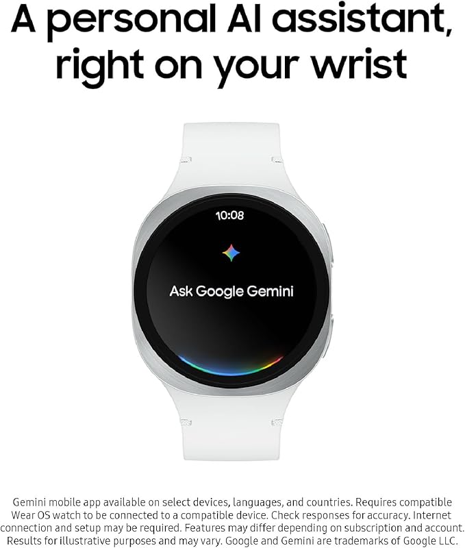 Samsung Galaxy Watch 8 (2025) 40mm LTE Smartwatch, Cushion Design, Fitness Tracker, Sleep Coaching, Running Coach, Energy Score, Heart Rate Tracking, Graphite [US Version, 2 Yr Warranty]