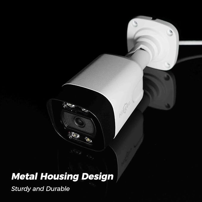 [Human Vehicle Detection] Hiseeu PoE Security Camera System,8PCS 5MP IP Security Camera for Indoor Outdoor,4K PoE NVR 16CH Expandable with 3TB Hard Drive,Person/Vehicle Detect,Audio Video Monitoring