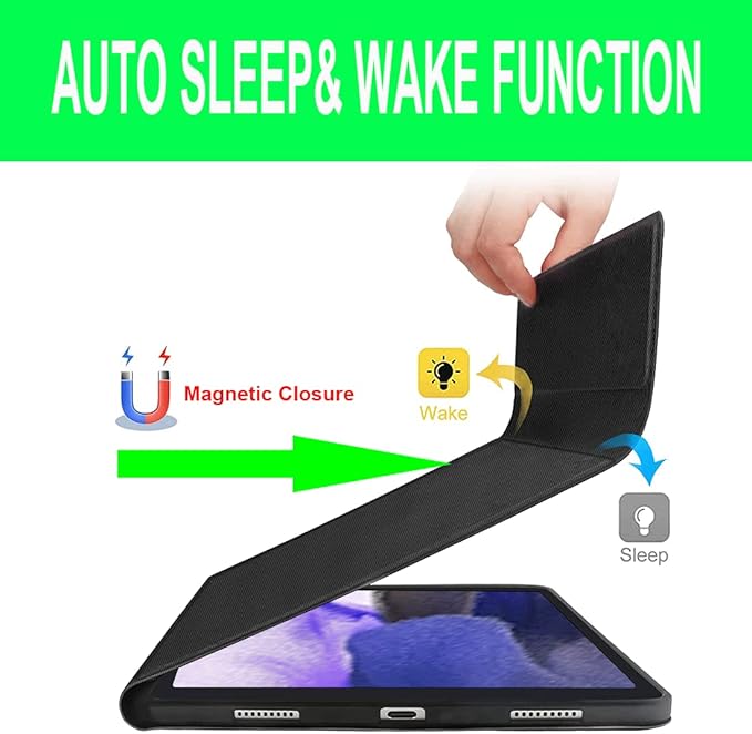 Keyboard Case for Samsung Galaxy Tab S10+ Plus/ S9FE Plus/ S9 Plus/ S9+/ S8+/S8 Plus/ S7 FE/S7 Plus/S7+ 12.4 Inch, Smart Wireless Bluetooth Keyboard Case Cover with Pen Holder(Black)