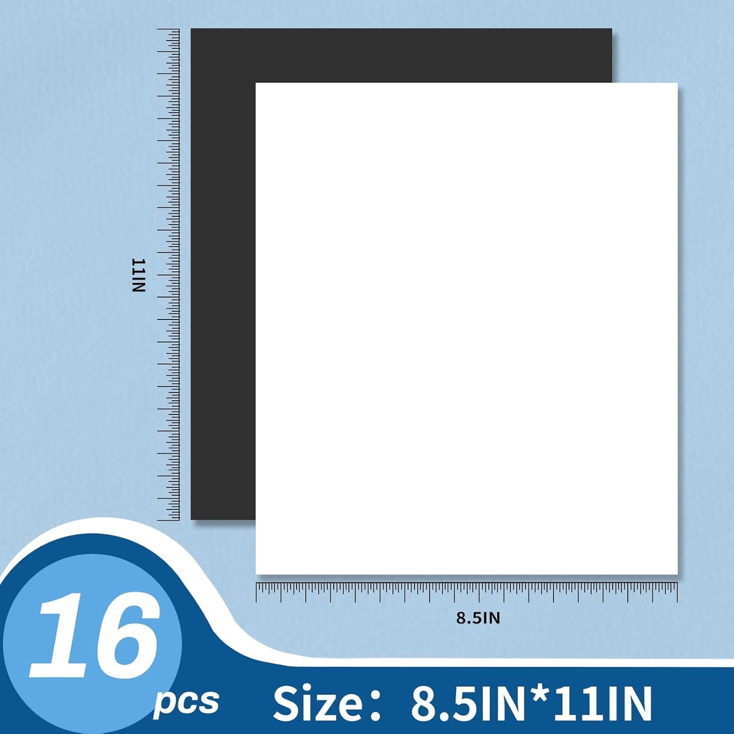 Magnetic Sheets with Adhesive Backing,8.5" x 11"(Pack of 16),30 mil Thick Cuttable Flexible Magnet Sheets for DIY Crafts,Photos and Stickers,Magnetic Paper with Strong Self Adhesive