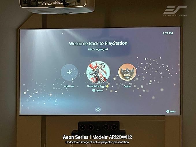Elite Screens 100" Fixed Frame Projector Screen 16:9, Edge-Free 8K/4K UHD CineWhite, Standard, Short & UST Compatible Home Theater, AR100WH2