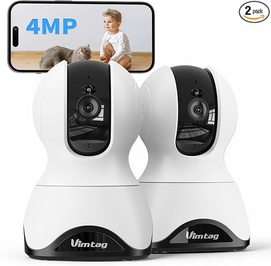 VIMTAG 2.5K Indoor Cameras for Home Security, 360° Pan/Tilt Pet Camera with Phone App for Dog/Cat, 5G/2.4GHz WiFi Security Camera Indoor for Nanny/Baby/Room, Night Vision, 2-Way Audio, Cloud & SD Card