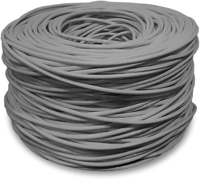 Dripstone-600002 1000ft CAT5e 4/UTP Ethernet LAN Cable 24AWG Network Wire (Gray)