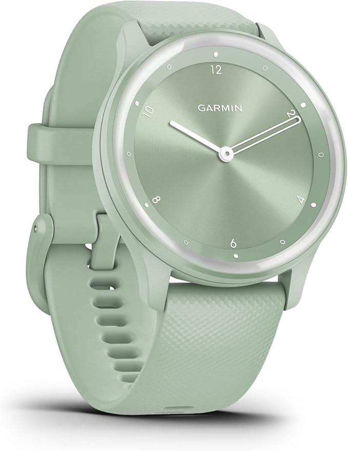 Garmin vivomove Sport, Hybrid Smartwatch, Health and Wellness Features, Touchscreen, Light Green (Renewed)