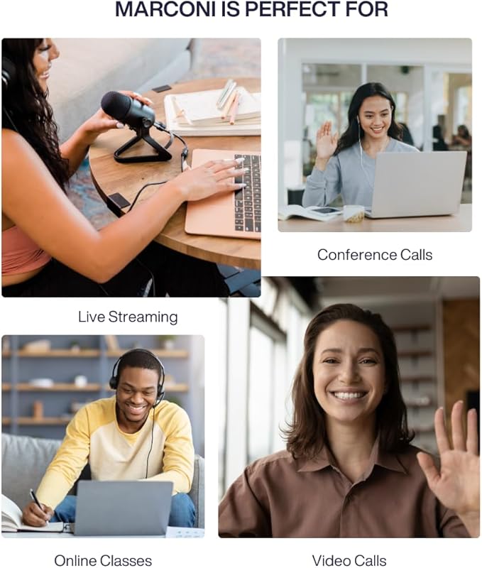Project Telecom 1080p Wireless Webcam with Microphone – USB PC Camera for Laptop & Desktop Full HD Streaming Web Camera for Video Calls, Zoom, Remote Meetings – Plug & Play USB Web Cam