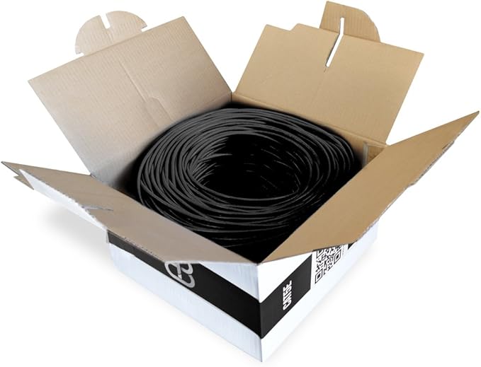 Dripstone CAT5e 4/UTP Ethernet LAN Cable 24AWG, Black (600025)