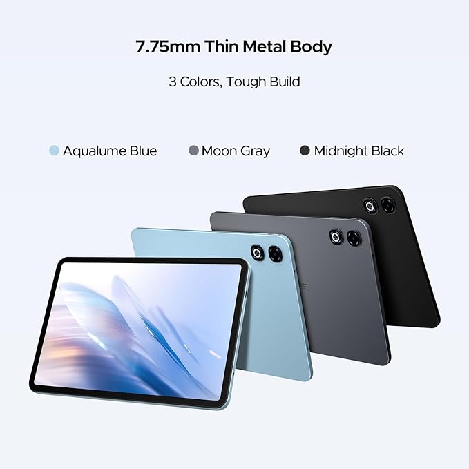 DOOGEE Tab G6 MAX Android 16 Tablet, 13.4 inch Tablet 90Hz 7.7 mm Ultra-Thin Gaming Tablets with Gemini AI, 32GB+256GB/2TB TF, 11000mAh+18W, UNISOC T7280 Octa-Core, 13MP+8MP, Dual Speakers/Face ID