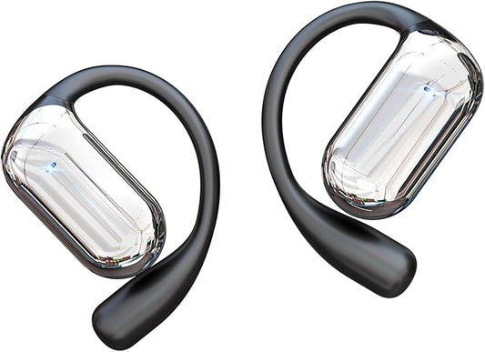 AI Translation Earbuds Real-Time, 144 Languages & Accents,3-in-1 Open Ear Wireless Earbuds with Charging Case, Compatible with iOS & Android, Ideal for Travel, Business, Learning,Black Silver