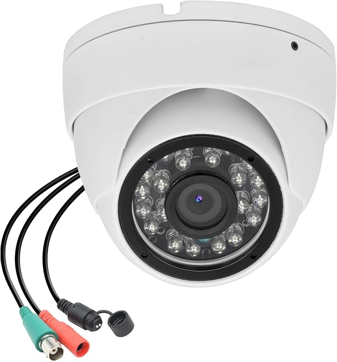 1080p 2MP CCTV Security Camera 4-in-1 (TVI/AHD/CVI/960H Analog) Dome Surveillance Cameras, 24pcs LEDs, 2.8mm Fixed Lens, 65ft IR Night Vision, 105° Wide Angle, IP66 Full Metal Housing