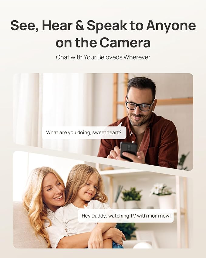Anona 4K UHD Indoor Camera with 128GB SD Card, Pet/Dog/Baby Security Camera with Phone App, 360° Pan-Tilt, 2.4G/5G Wi-Fi 6, Auto-Tracking, Person/Pet/Baby Crying Detection, Privacy Mode, Two-Way Audio