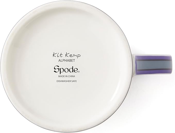 Spode Kit Kemp 12oz Mug in Fine China, H Initial - Custom Coffee Cup for Hot Beverages, Personalized Gift Idea for Her, Him, Friends, Coffee Lovers - Stylish Letter Mug for Daily Use, Dishwasher Safe