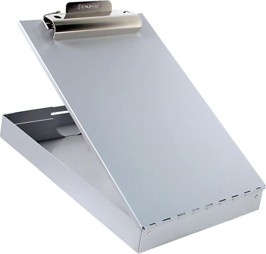 Saunders Recycled Aluminum Redi-Rite Storage Clipboard with Self-Locking Latch – Lightweight, Weather-Resistant Lacquer Finish Stationery Box. Office Products, Silver, Letter