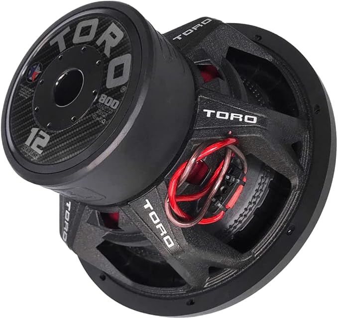 TORO TECH – Fierce 12, 12 Inch 800 Watts RMS – 1600 Watts MAX – Dual 4 Ohm 2.5 Inch Voice Coil, 12” Car Audio Subwoofer for Cars, Trucks, Jeeps, Boats, Off Road with Hard Hitting Bass (Sold As Each)
