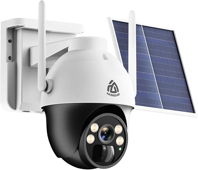 No WiFi Security Camera with 4G LTE SIM Card, Wireless Outdoor Cellular Security Camera, 2K Color Night Vision, Solar Powered, 360° Live View, PIR Motion Sensor, Pecfect for Farm & RV