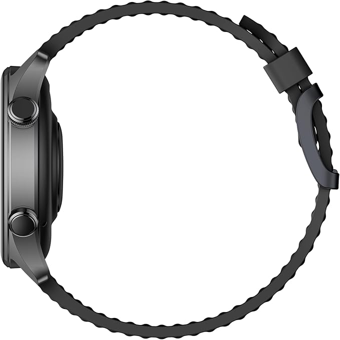 Smartwatch for Men & Women, 1.43" AMOLED Fitness Tracker GPS, Bluetooth Call, Heart Rate, Blood Oxygen (SpO2), Sleep Monitor, 100+ Sports Modes, iPhone & Android - Black