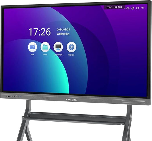 Smart Board,8+128GB Interactive Whiteboard, 55'' Touchscreen Digital Whiteboard for Home, Smart Board for Classroom and Office