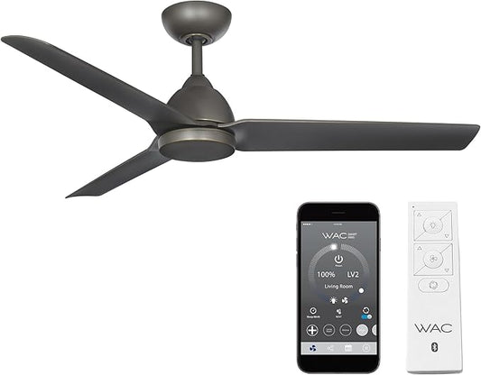 WAC Lighting F-001-OB Mocha 54" Outdoor Ceiling Fan & Remote, Oil Rubbed Bronze