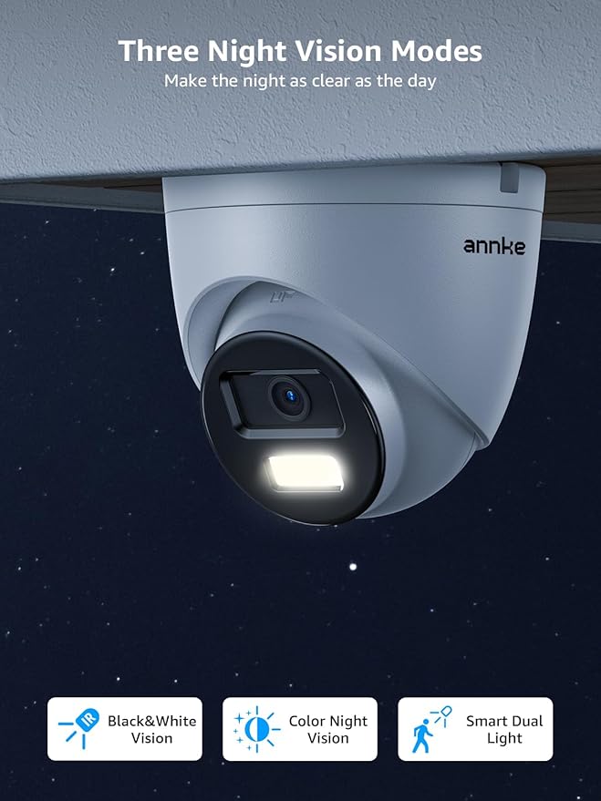 ANNKE C800 4K PoE Security Camera with AI Human/Vehicle Detection, IP Cam with Audio,Wide Angle, Remote Access, Spotlight Night Vision, IP67 Waterproof, H.265+, Support up to 512GB TF Card