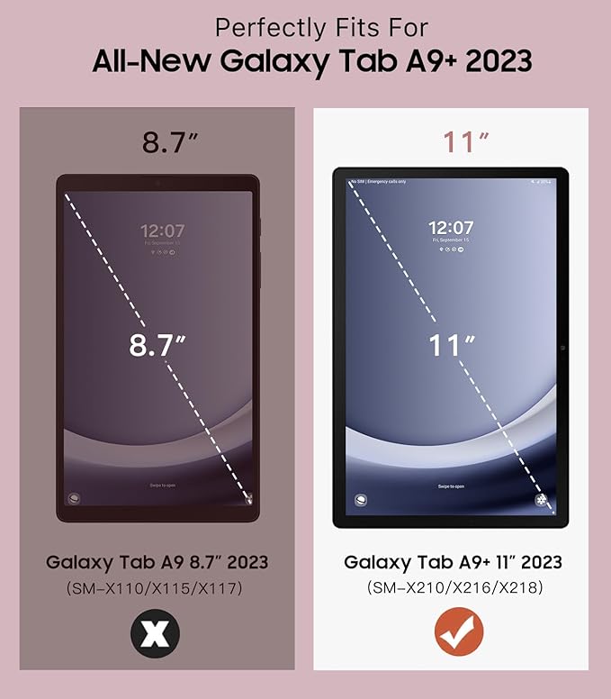 TiMOVO Case for Samsung Galaxy Tab A9+/A9 Plus 11" 2023, Slim Soft TPU Translucent Frosted Back Protective Cover for Galaxy Tab A9+ Tablet SM-X210/X216/X218, Auto Wake/Sleep, Wine Red