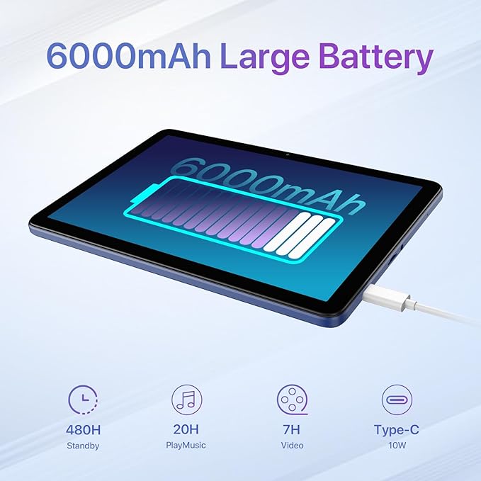 UMIDIGI Android 13 Tablets 2023, G2 Tab 8(4+4) GB+64GB up to 1TB, 10.1-inch Tablet 8MP+8MP Dual Camera, WiFi 6 Bluetooth 5.0 6000mAh Split Screen Android Tablet
