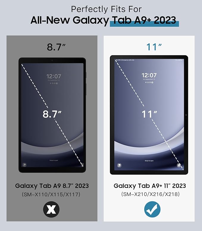 TiMOVO Case for Samsung Galaxy Tab A9+/A9 Plus 11 Inch 2023, Slim Lightweight Stand Hard Back Shell Protective Cover for Galaxy Tab A9+ Tablet SM-X210/X216/X218, Auto Wake/Sleep, Begonia Red
