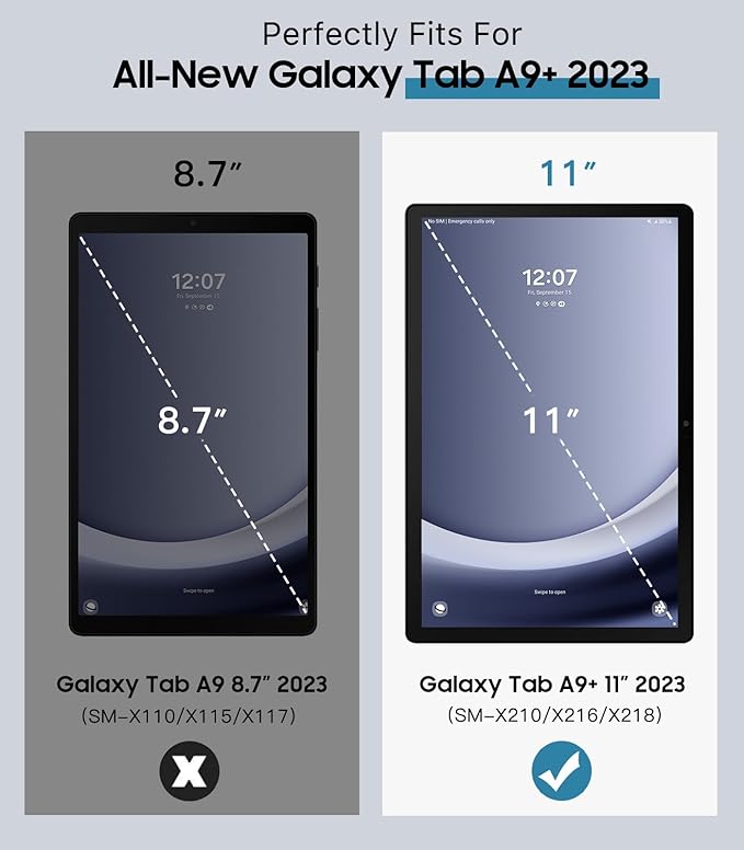 TiMOVO Case for Samsung Galaxy Tab A9+/A9 Plus 11 Inch 2023, Slim Lightweight Stand Hard Back Shell Protective Cover for Galaxy Tab A9+ Tablet SM-X210/X216/X218, Auto Wake/Sleep, Milk Coffee