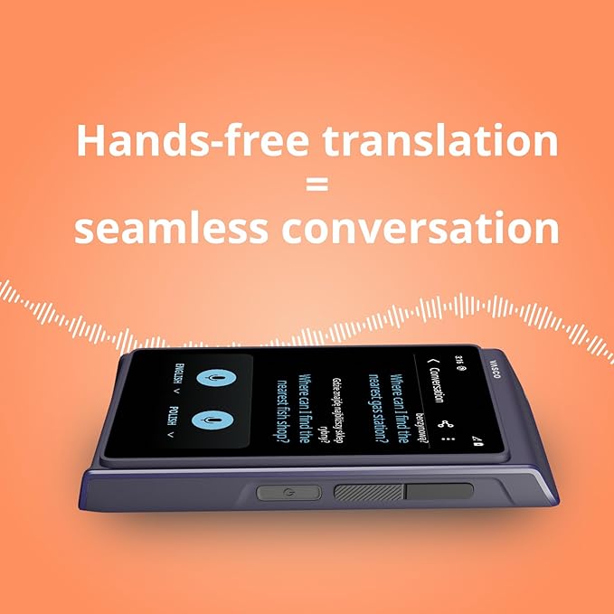 Vasco Translator Q1 | AI Voice Cloning Language Translator Device | 113 Languages | Free Lifetime Internet in Nearly 200 Countries | Mystic Plum