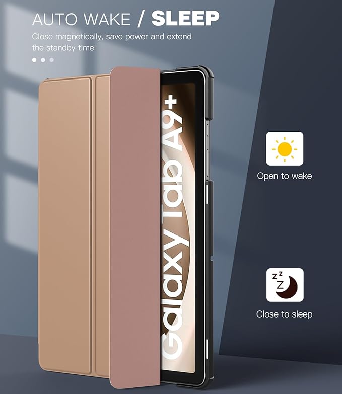 TiMOVO Case for Samsung Galaxy Tab A9+/A9 Plus 11 Inch 2023, Slim Lightweight Stand Hard Back Shell Protective Cover for Galaxy Tab A9+ Tablet SM-X210/X216/X218, Auto Wake/Sleep, Milk Coffee