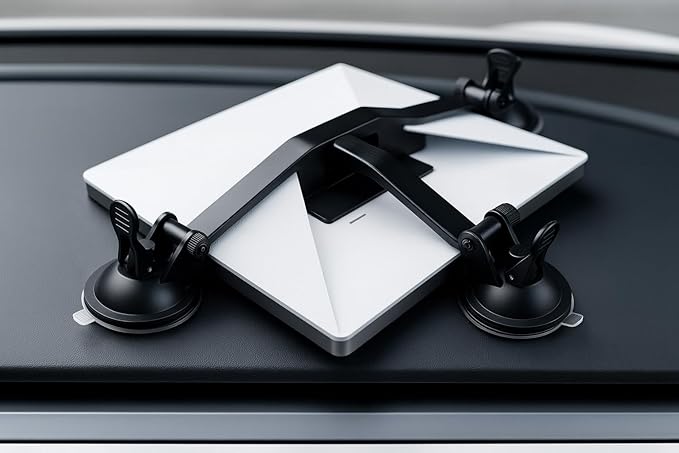 Starlink Mini Suction Cup Mount: The Only 3-Arm Design for Unshakeable Stability & Effortless Access! (Black)