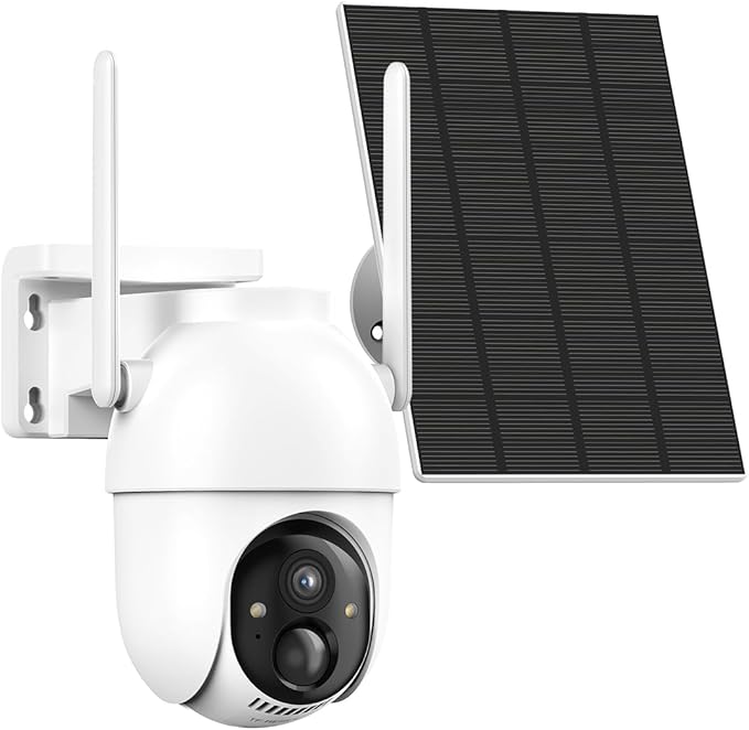 Camera for Home Security System with 360° Panoramic View, Spotlight Night Vision, Able to Connect Hub (not Included), No Subscription