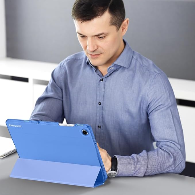 MoKo Case for Galaxy Tab A9+/A9 Plus 11 inch 2023, Slim Stand Protective Smart Cover with Hard PC Translucent Back Shell for Tab A9 Plus Tablet (SM-X210/X216/X218), Auto Wake/Sleep, Periwinkle
