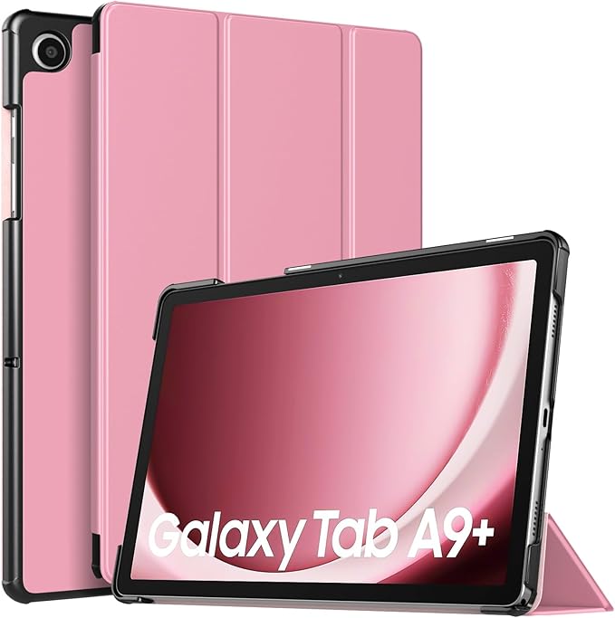 TiMOVO Case for Samsung Galaxy Tab A9+/A9 Plus 11 Inch 2023, Slim Lightweight Stand Hard Back Shell Protective Cover for Galaxy Tab A9+ Tablet SM-X210/X216/X218, Auto Wake/Sleep, Fondant Pink
