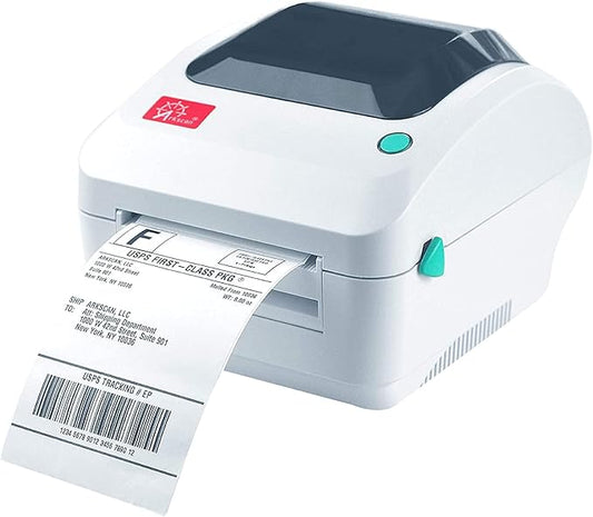 Arkscan 2054A Shipping Label Printer for Windows Mac Chromebook Android, Supports Amazon Ebay Paypal Etsy Shopify ShipStation Stamps UPS USPS FedEx DHL, Roll & Fanfold 4x6 Direct Thermal Label