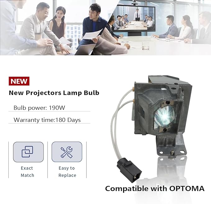 NP36LP Replacement Projector Lamp Bulb Compatible with OPTOMA S310X W312 X312 NEC V302X H5380BD P1283 P1383W X113PH NP-V302W NP-V302X H6519ABD ACER P1283 P1383W Projectors, with Housing