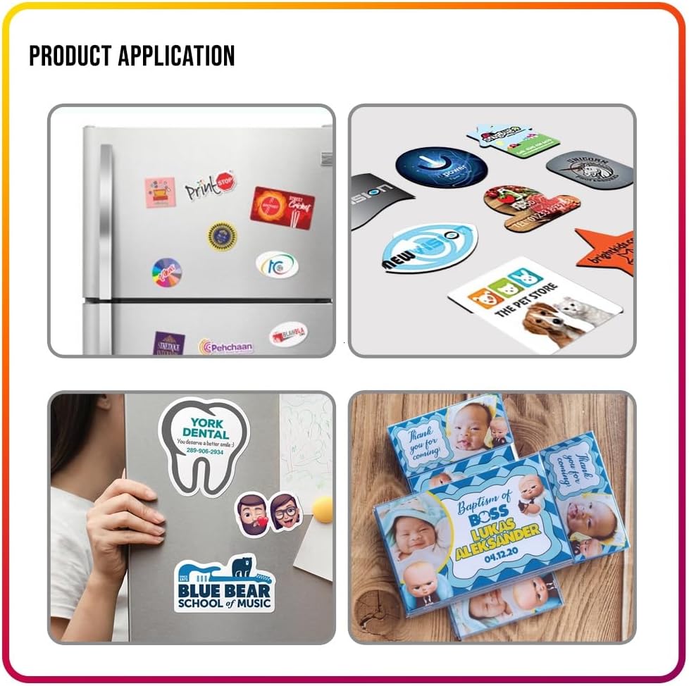 Magnetic Sheets with Adhesive Backing for Crafts, DIY 10 Pack. Strong Craft Magnets 5" x 7" to Make Flexible Magnet Self Sticky Tapes, Strips, Squares, Sheet for School Classroom Board, Fridge, Photos
