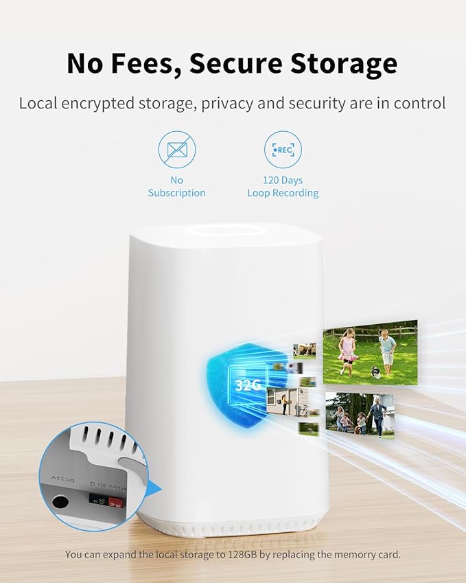 Aume 4MP Security Cameras Wireless Outdoor, 2-cam-kit, No Monthly Fee, Solar Powered Home Surveillance System, 360° Panoramic View, 2K Color Night Vision, Real-time Alerts, Support 5G&2.4G WiFi Router