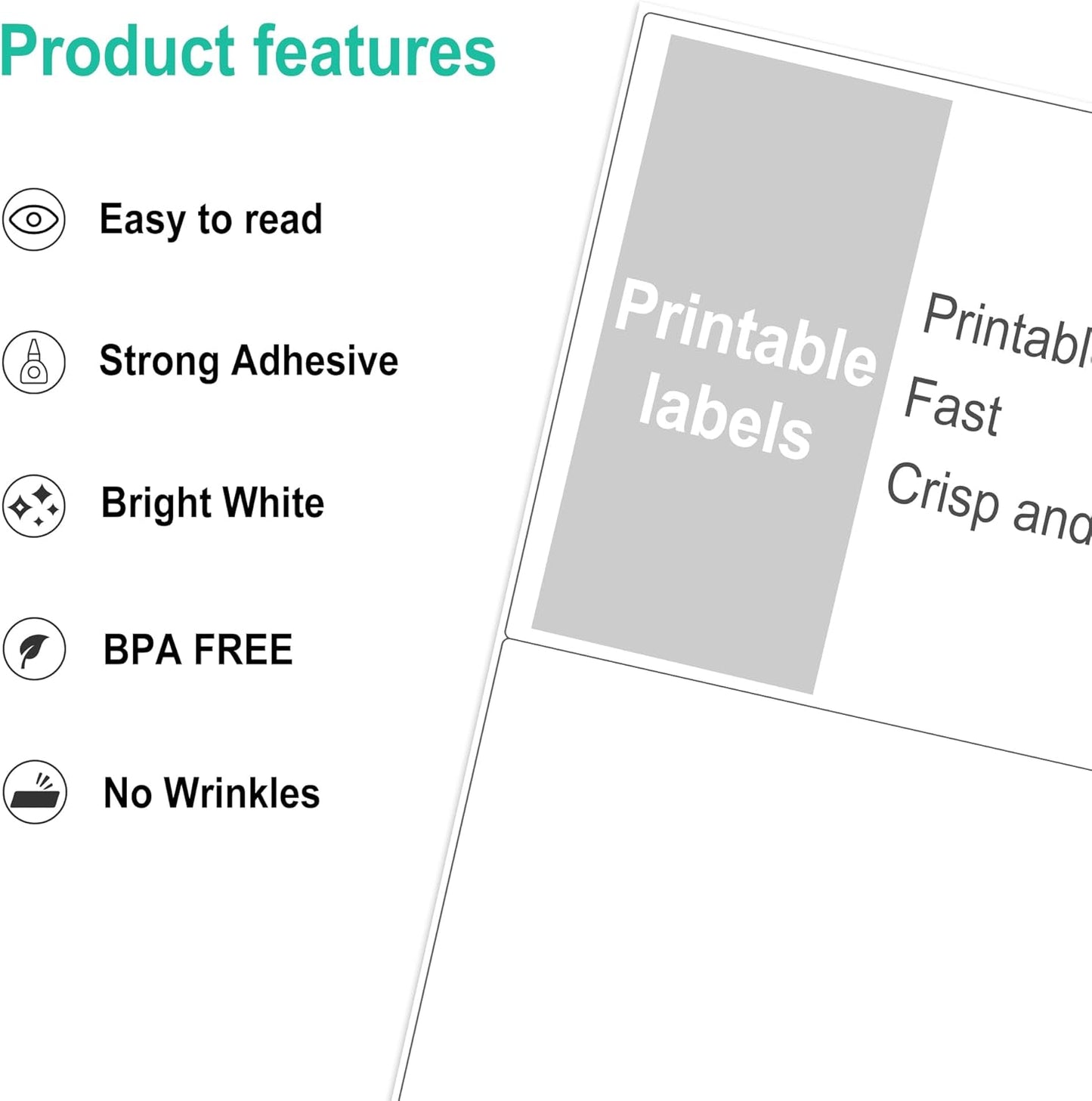 L LIKED 30 Sheets 5.5 x 8.5 Inches Shipping Address Labels for Laser/Ink Jet Printer - 30 Sheets