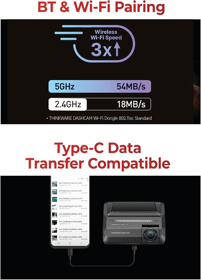 THINKWARE ARC 900 2CH 4K Front and 2K Rear Dash Cam, Dual STARVIS 2 and HDR, 60 FPS, Advanced Parking Mode, 3.5" IPS LCD Touchscreen, 5GHz Wi-Fi, GPS (64GB Memory Card, Hardwiring Cable Incl)