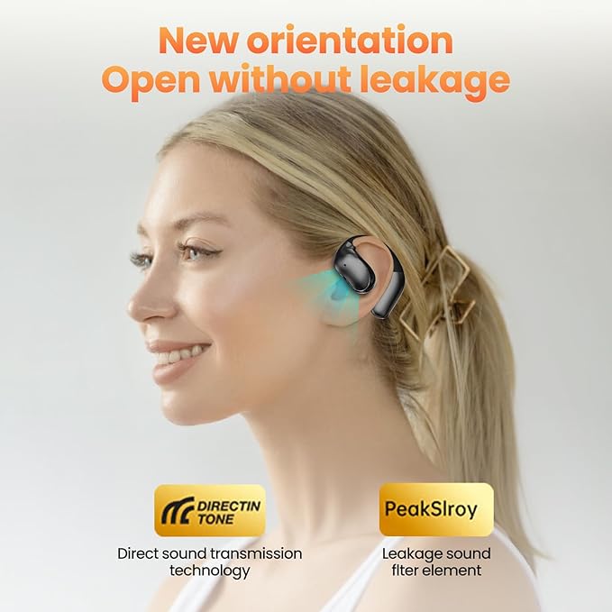 AI Translator Earbuds Real-Time 180 Languages 8 Offline Modes OWS Touchscreen HD Sound iOS Android Compatible Long Battery Life Ideal for Travel Business Black