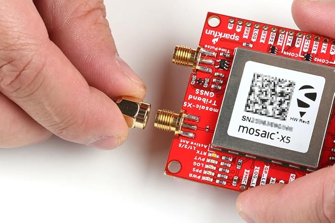 SparkFun Triband GNSS RTK Breakout - Mosaic-X5 high-Precision GNSS Receiver, with SD Capabilities and USB-2.0, MultiBand GPS Antenna, Board Dimensions: (Inches) 2.50 x 2.00