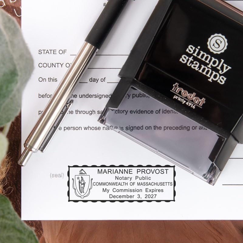 Generic Notary Acknowledgement Stamp | Official State Notary Stamp | Official Seals | Meets State Specifications (Acknowledgement Stamp, Rectangular Stamp)