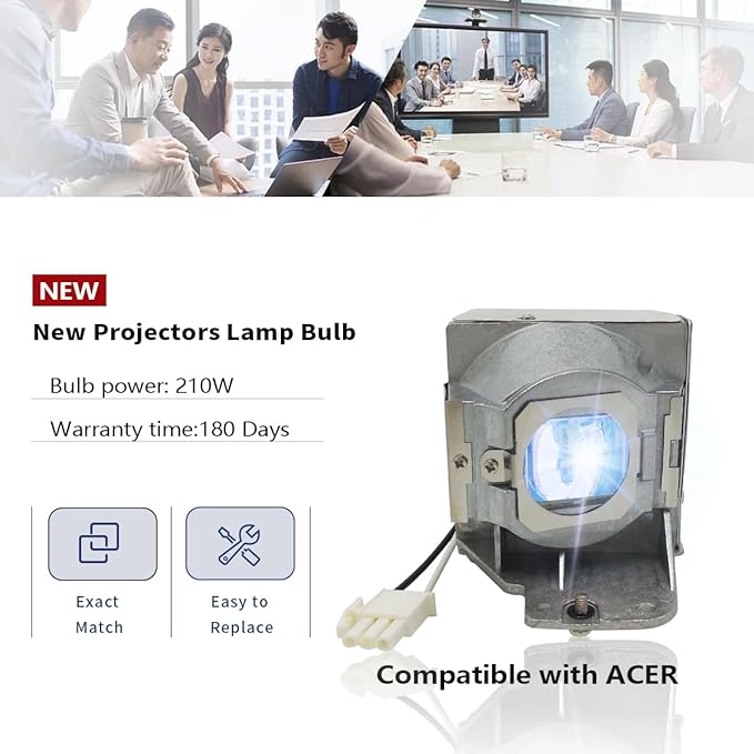 Replacement Projector Lamp Bulb 5J.J9E05.001/5J.JCA05.001 Compatible with BENQ W1400, W1500, H6510BD, P1500, DW843UST, DX842UST, MW831UST, MW843UST, MX842UST Projectors, with Housing